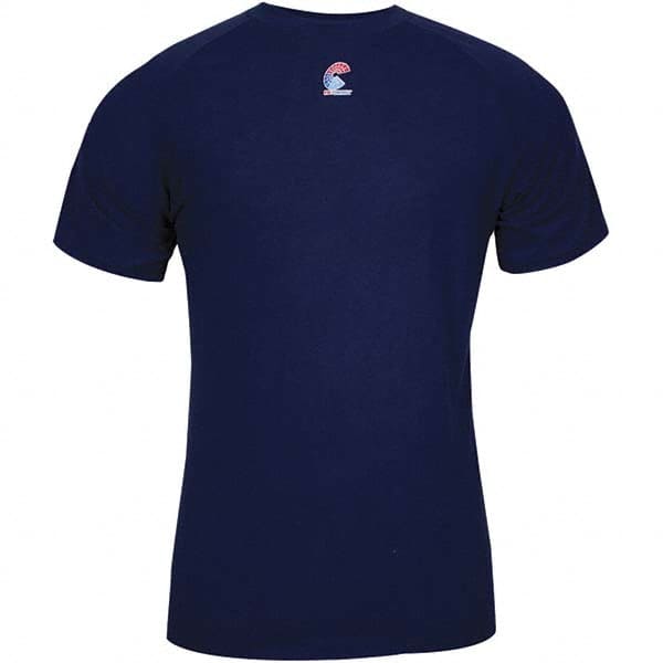 National Safety Apparel - Size 2XL Navy Blue Flame Resistant/Retardant Short Sleeve Base Layer Shirt - USA Tool & Supply