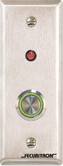 Securitron - Electromagnet Lock Accessory - Momentary Push Button - Request to Exit - USA Tool & Supply