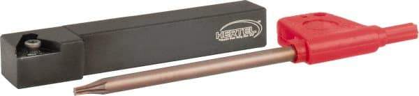 Hertel - STGP, Right Hand Cut, 3/8" Shank Height x 3/8" Shank Width, Positive Rake Indexable Turning Toolholder - 2-1/2" OAL, TP..21.51 Insert Compatibility, Series Screw-Type - USA Tool & Supply