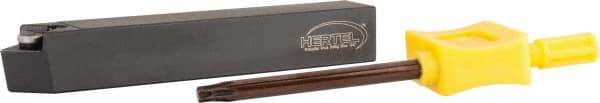 Hertel - SCMP, Neutral Cut, 1/2" Shank Height x 1/2" Shank Width, Positive Rake Indexable Turning Toolholder - 3-1/2" OAL, CP..32.52 Insert Compatibility - USA Tool & Supply