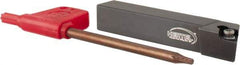 Hertel - SDUC, Left Hand Cut, 1/2" Shank Height x 1/2" Shank Width, Positive Rake Indexable Turning Toolholder - 3-1/2" OAL, DCMT32.52 Insert Compatibility, Series Screw-Type - USA Tool & Supply