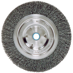 ‎Vortec Pro 6″ Narrow Face Crimped Wire Wheel, .008″ Steel Fill, 5/8″-1/2″ Arbor Hole, Retail Pack - USA Tool & Supply