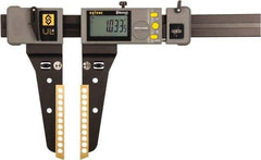 Fowler - 0 to 1,500mm Range, 0.01mm Resolution, IP67 Electronic Caliper - 200mm Stainless Steel Jaws, 0.09mm Accuracy, Wireless Output - USA Tool & Supply