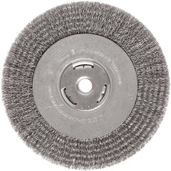 ‎Vortec Pro 4″ Narrow Face Crimped Wire Wheel, .014″ Steel Fill, 5/8″-11 UNC Nut, Retail Pack - USA Tool & Supply