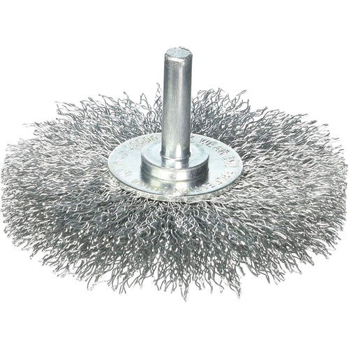 ‎Vortec Pro 1-1/2″ Crimped Wire Wheel, .0118″ Steel Fill, 1/4″ Stem, Retail Pack - USA Tool & Supply
