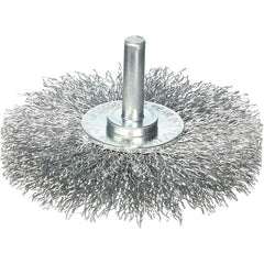 Vortec Pro 2″ Crimped Wire Wheel, .014″ Steel Fill, 1/4″ Stem, Retail Pack - USA Tool & Supply