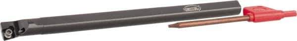 Hertel - 3/5" Min Bore Diam, 8" OAL, 1/2" Shank Diam, A08SCFPR2 Indexable Boring Bar - 1-1/2" Max Bore Depth, CP.. 21.51 Insert, Screw-On Holding Method - USA Tool & Supply