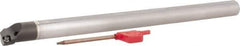Hertel - 0.73" Min Bore Diam, 8" OAL, 1/2" Shank Diam, E08SDUPR2 Indexable Boring Bar - 3" Max Bore Depth, DP.. 21.51 Insert, Screw-On Holding Method - USA Tool & Supply