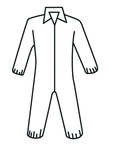Micropourus Coverall w/ Zipper Front, Collar, Elastic Wrists & Ankles X-Large - USA Tool & Supply