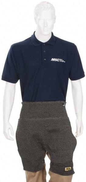 PRO-SAFE - Size Universal ATA Cut Resistant Chaps - No Pockets, Charcoal, ANSI Cut Level 4 - USA Tool & Supply