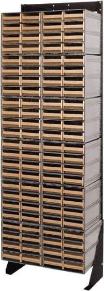 Quantum Storage - 96 Drawer, 96 Compartment, Small Parts Drawer Cabinet System - 11-3/8" Deep x 23-1/2" Wide x 70" High - USA Tool & Supply