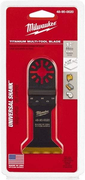 Milwaukee Tool - Rotary Multi-Material Blade - 1-3/4" Cutting Diam, TiAlN Finish, Use with Milwaukee Multi-Tool - USA Tool & Supply