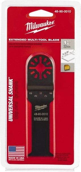 Milwaukee Tool - Rotary Multi-Material Blade - 1-1/4" Cutting Diam, Black Oxide Finish, Use with Milwaukee Multi-Tool - USA Tool & Supply