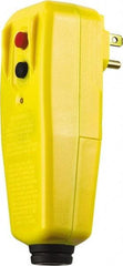 Tower - 1 Outlet, 125 Volt, 15 Amp, Yellow, Right Angle GFCI Plug - 1-15P NEMA Configuration, cUL, UL File E174279 - USA Tool & Supply
