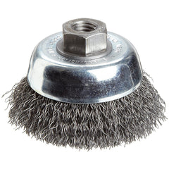 ‎Vortec Pro 3″ Crimped Wire Cup Brush, .014″ Steel Fill, 1/2″-13 Arbor Hole, Retail Pack - USA Tool & Supply