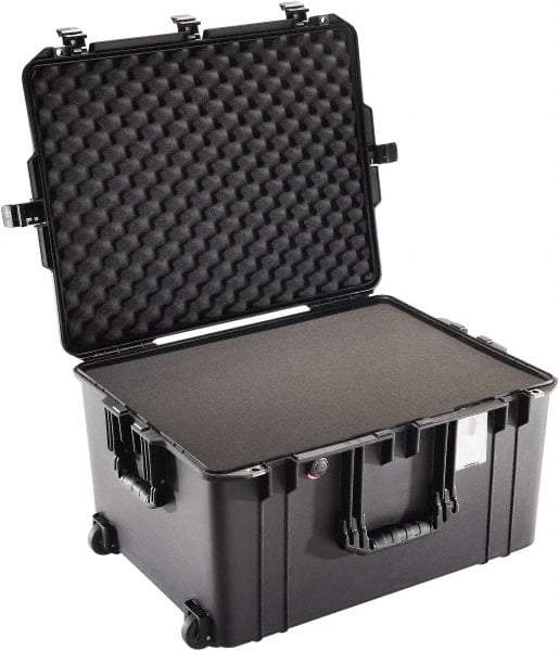 Pelican Products, Inc. - 20-21/32" Wide x 14-7/8" High, Aircase w/Foam & Wheels - Black - USA Tool & Supply