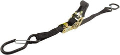 Erickson Manufacturing - 6' Long x 1" Wide, 1,200 Lb Basket Capacity, Polyester & Steel Web Sling - Black - USA Tool & Supply