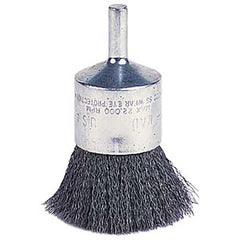 Vortec Pro 1″ Crimped Wire End Brush, .014″ Steel Fill, 1/4″ Stem, Retail Pack - USA Tool & Supply