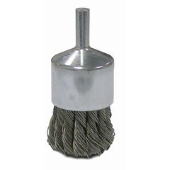 Vortec Pro 1″ Knot Wire End Brush, .020″ Steel Fill, 1/4″ Stem, Retail Pack - USA Tool & Supply