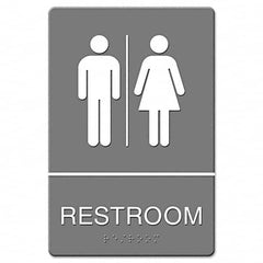 Headline Sign - Architectural Signs Type: ADA Location Markers Legend: Restroom - USA Tool & Supply