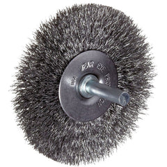 Vortec Pro 3″ Crimped Wire Wheel, .008″ Steel Fill, 1/4″ Stem, Retail Pack - USA Tool & Supply
