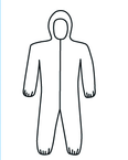 Micropourus Coverall w/ Zipper Front, Hood, Elastic Wrists & Ankles 3XL - USA Tool & Supply