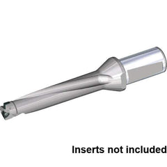 Kennametal - 5.5118" Max Drill Depth, 5xD, 1.1024" Diam, Indexable Insert Drill - 2 Inserts, 32mm Shank Diam, Whistle Notch Shank - USA Tool & Supply