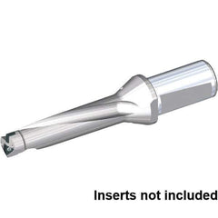 Kennametal - 2.835" Max Drill Depth, 4xD, 0.71" Diam, Indexable Insert Drill - 2 Inserts, 32mm Shank Diam, Whistle Notch Shank - USA Tool & Supply