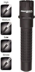 Bayco - LED Bulb, Industrial/Tactical Flashlight - Black Polycarbonate Body, CR123 Batteries - USA Tool & Supply