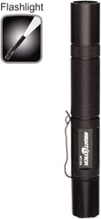 Bayco - LED Bulb, Industrial/Tactical Flashlight - Black Aluminum Body, AA Batteries - USA Tool & Supply