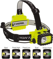 Bayco - LED Bulb, Hands-free Flashlight - Green Polycarbonate Body, AA Batteries - USA Tool & Supply