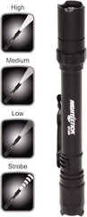Bayco - LED Bulb, Industrial/Tactical Flashlight - Black Aluminum Body, AAA Batteries - USA Tool & Supply