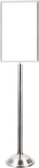 Tensator - 4-3/4' High, Polished Chrome Traffic Sign Holder - Steel, Compatible with 11" High x 14-1/4" Wide Signs, Silver - USA Tool & Supply