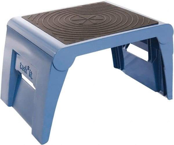 Cramer - 11" High, Navy Folding Step Stool - High Density Plastic, 250 Lb Capacity, Type I Industry Rating - USA Tool & Supply