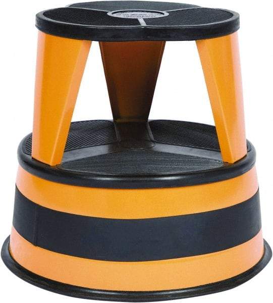 Cramer - 14-1/2" High, Orange Step Stool - Steel, 350 Lb Capacity, Type 1AA Industry Rating - USA Tool & Supply