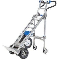 Wesco Industrial Products - 725 Lb Capacity 70" OAH Stair Climbing Battery Powered Hand Truck - Ergonomic Dual Grip Handle, Aluminum, Microcellular Wheels - USA Tool & Supply
