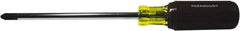 Paramount - #3, 10-1/16" OAL, Standard Phillips Screwdriver - 6" Blade Length, Round Shank, Acetate with Rubber Grip Handle - USA Tool & Supply