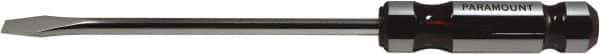 Paramount - 415mm OAL Standard Slotted Screwdriver - 300mm Blade Length, Round Shank, Acetate Handle - USA Tool & Supply