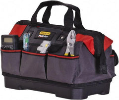 Stanley - Gray Polyester Tool Bag - 14" Wide x 9" Deep x 6.42" High - USA Tool & Supply