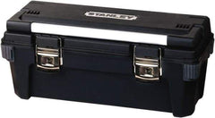 Stanley - Tool Box - 25-1/2" Wide x 10-1/16" Deep x 10-5/8" High, Plastic/Rubber/Aluminum, Black - USA Tool & Supply