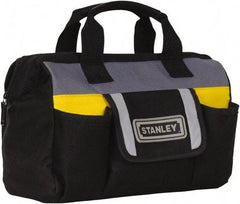 Stanley - Black & Yellow Polyester Tool Bag - 12" Wide x 5" Deep x 10" High - USA Tool & Supply