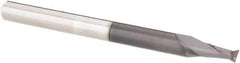 Accupro - 5/64", 5/32" LOC, 1/8" Shank Diam, 1-1/2" OAL, 2 Flute, Solid Carbide Square End Mill - Single End, AlTiN Finish, Spiral Flute, 30° Helix, Centercutting, Right Hand Cut, Right Hand Flute - USA Tool & Supply