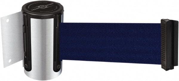 Tensator - 4-1/2" High x 13' Long x 2" Wide Wall Mount Barrier - Steel, Polished Chrome Finish, Chrome, Use with 898 Wall Receiver - USA Tool & Supply