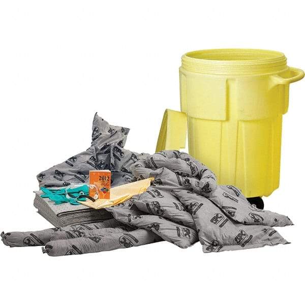 Brady SPC Sorbents - 38 Gal Capacity Universal Spill Kit - 55 Gal Polyethylene Drum - USA Tool & Supply