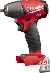 Milwaukee Tool - 3/8" Drive 18 Volt Pistol Grip Cordless Impact Wrench & Ratchet - 0 to 2,500 RPM, 0 to 3,200 BPM, 210 Ft/Lb Torque, Lithium-Ion Batteries Not Included - USA Tool & Supply