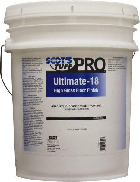 Scot's Tuff - 5 Gal Pail Finish - Use on Vinyl, Vinyl Asbestos, Asphalt, Linoleum, Terrazzo, Quarry Tile, Marble, Cork - USA Tool & Supply