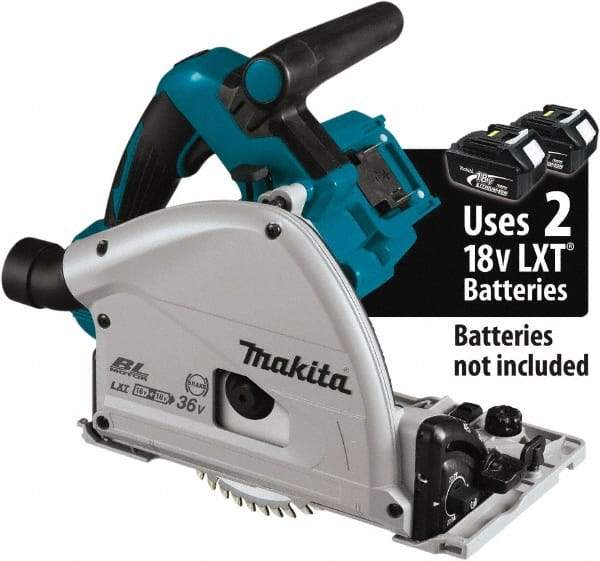 Makita - 18 Volt, 6-1/2" Blade, Cordless Circular Saw - 2,500 to 6,300 RPM, Lithium-Ion Batteries Not Included - USA Tool & Supply