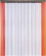 TMI, LLC - 14' Door Width x 12' Door Height PVC Ribbed with Reinforced Bonded Bead (Style) Armor Bond Strip Door Kit - 12" Strip Width x 0.108" Strip Thickness, Clear, 67% Overlap - USA Tool & Supply