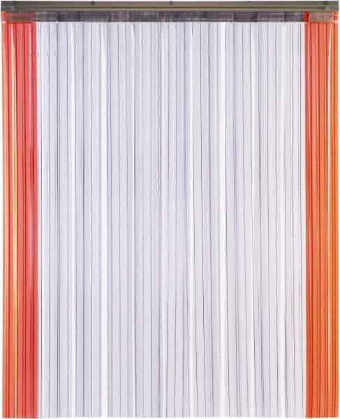 TMI, LLC - 8' Door Width x 10' Door Height PVC Ribbed with Reinforced Bonded Bead (Style) Armor Bond Strip Door Kit - 12" Strip Width x 0.108" Strip Thickness, Clear, 67% Overlap - USA Tool & Supply