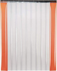 TMI, LLC - 10' Door Width x 12' Door Height PVC Smooth Strip Door Kit - 16" Strip Width x 0.16" Strip Thickness, Clear, 50% Overlap - USA Tool & Supply